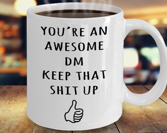 DM Gifts, DM Mug, Dungeon Master Mug, Awesome DM, Dungeons And Dragons Mug, Funny Gag Gift For Dungeon Master, World&#39;s Best Dungeon Master