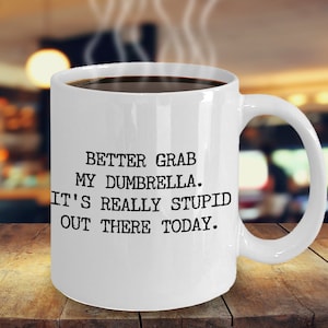 Office Gifts For Men And Women, Funny Coworker Gift, Better Grab My Dumbbrella, Funny Boss Mug, Office Gag Gifts, Office Humor, Work Humor image 1