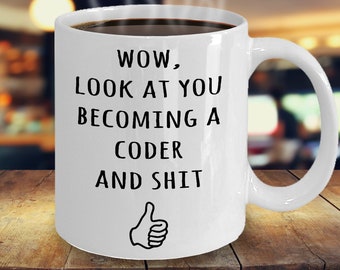 Coder geschenken, medische Coder geschenken, giften van de graduatie van de Coder, nieuwe idee van de Gift van de Coder, toekomstige Coder mok, aspirant Coder, grappige Coder Gag Gift