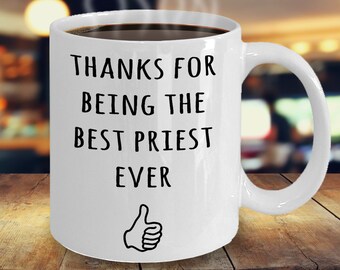 Taza del sacerdote, regalo del sacerdote, regalo de agradecimiento del sacerdote, regalos de agradecimiento del sacerdote, taza de agradecimiento del sacerdote, taza del sacerdote de la iglesia, mejor sacerdote nunca taza