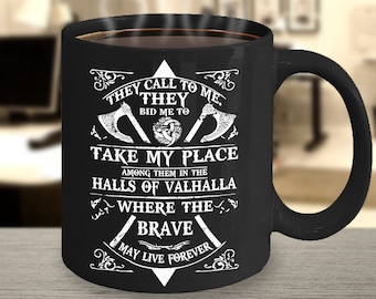 Viking Prayer - Odin Symbol - Viking Mugs - Viking Crusader - Viking Gift for Men Women - Ragnar Lothbrok Mug - Norse Mythology