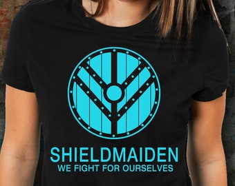 We Fight For Ourselves T-Shirt, Shieldmaiden Gifts, Shield Maiden, Vikings, Lagertha's Shield, Viking Gift Idea For Women, Viking Queen