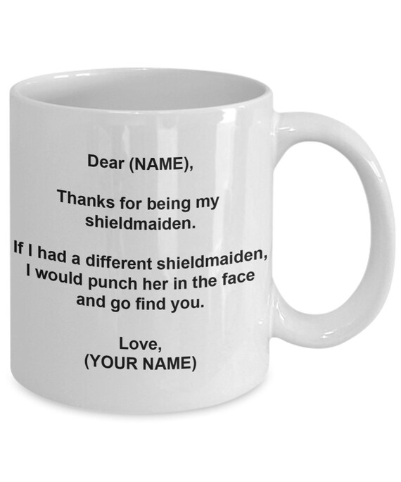 Shieldmaiden Gift, Shield Maiden Gifts, Viking Gift To Wife, Viking Gift For GF, Personalized Mug, Custom Made,Viking Anniversary,Viking Mug