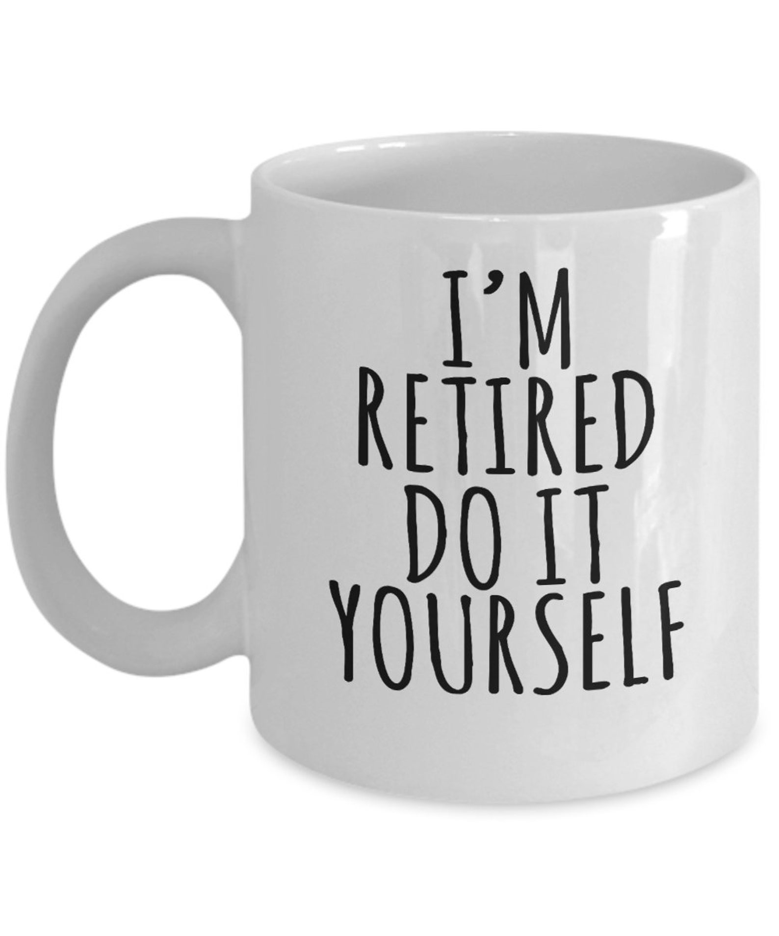 I'm Retired Personalized Double-Wall Ceramic Travel Mug