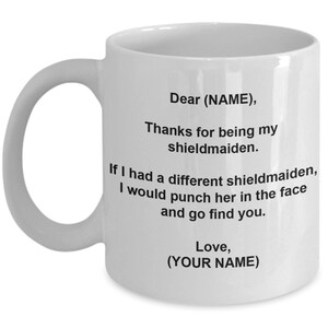 Shieldmaiden Gift, Shield Maiden Gifts, Viking Gift To Wife, Viking Gift For GF, Personalized Mug, Custom Made,Viking Anniversary,Viking Mug image 2