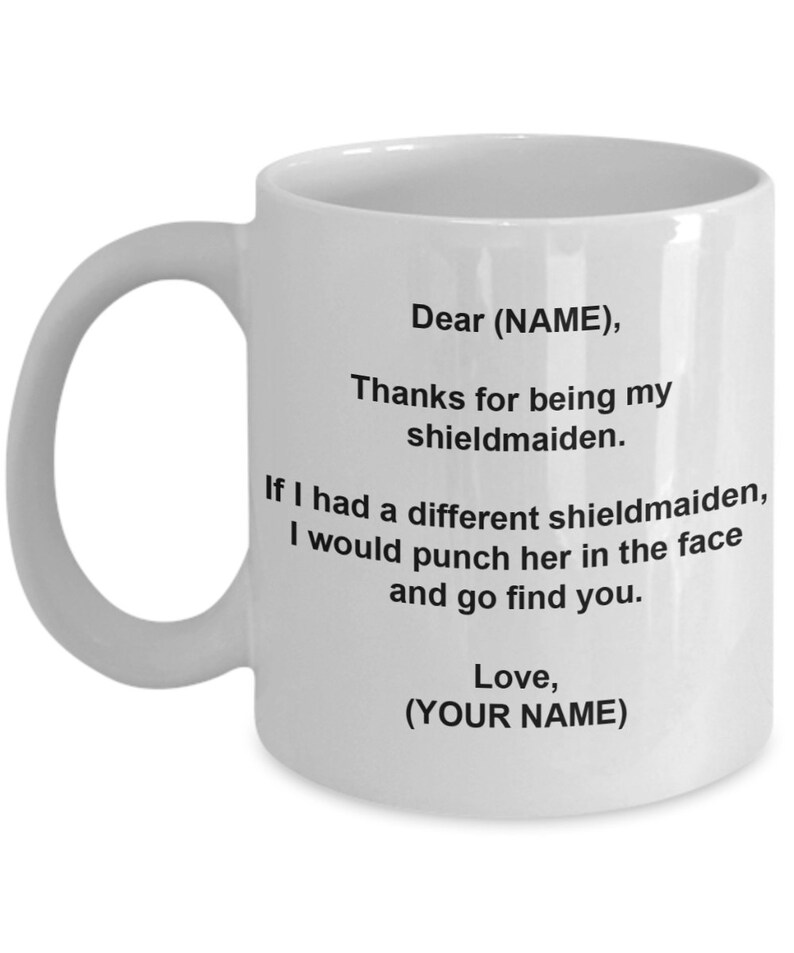 Shieldmaiden Gift, Shield Maiden Gifts, Viking Gift To Wife, Viking Gift For GF, Personalized Mug, Custom Made,Viking Anniversary,Viking Mug image 2