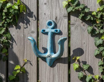 Nautische Anker Wandhaken Gusseisen Rustikal Küsten Dekor Bootshaus Garderobe
