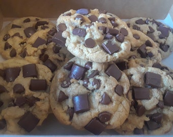 Gluten Free Chocolate Chip Cookies- Fresh Baked, GF, Dessert, Baked Goods, Soft, 1 dozen