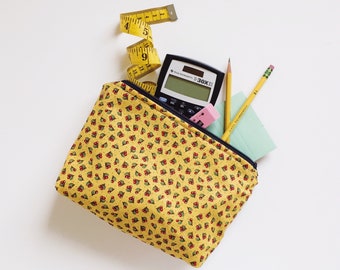 Maximalist Cherry Travel/Makeup/Pencil Pouch