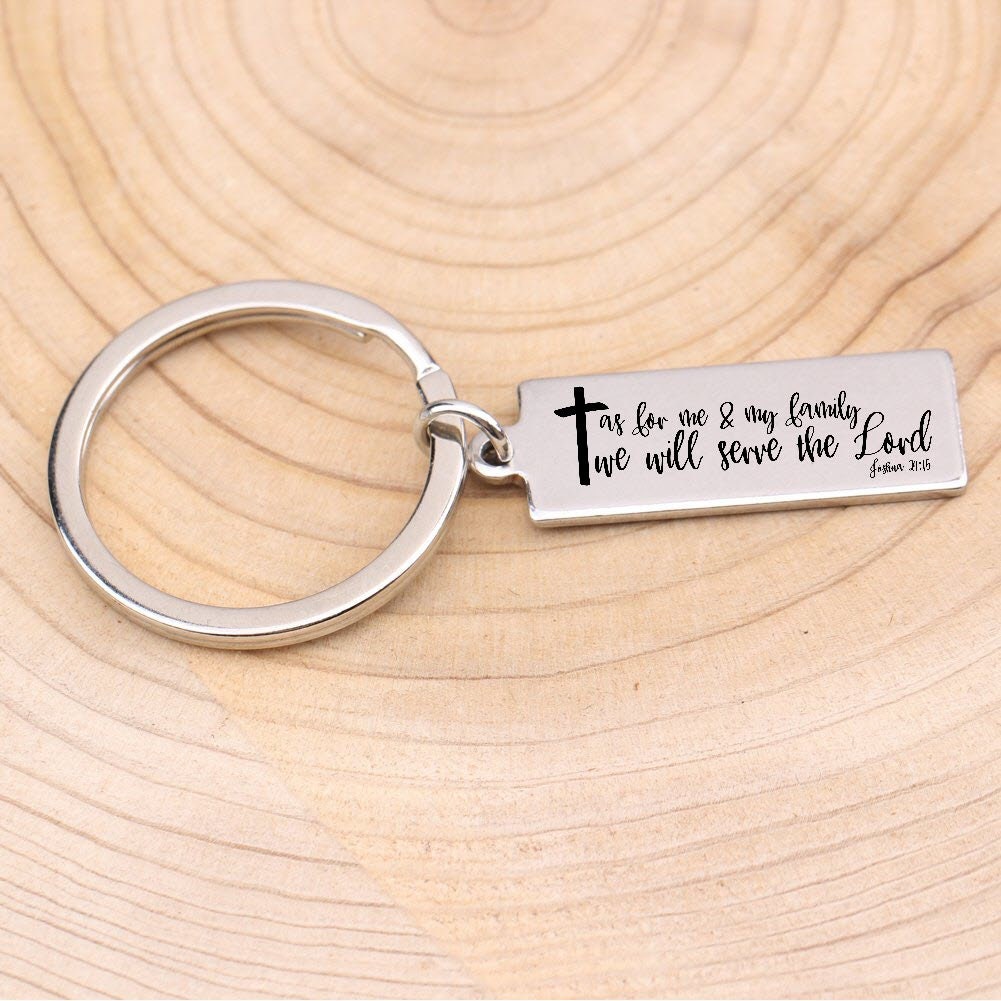Custom key ring christian key ring engraved scripture Etsy