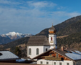White Church Bavaria Alps Germany