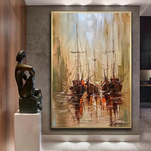 Cuadros Decorativos Lienzo pintado pintura al óleo por números barco de  vela pared arte moderno dormitorio decoración Ndcxsfigh Nuevos Originales