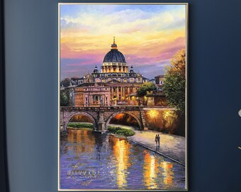 ローマの風景画 大きめ 油彩 il_340x270.4892880362_4976.jpg