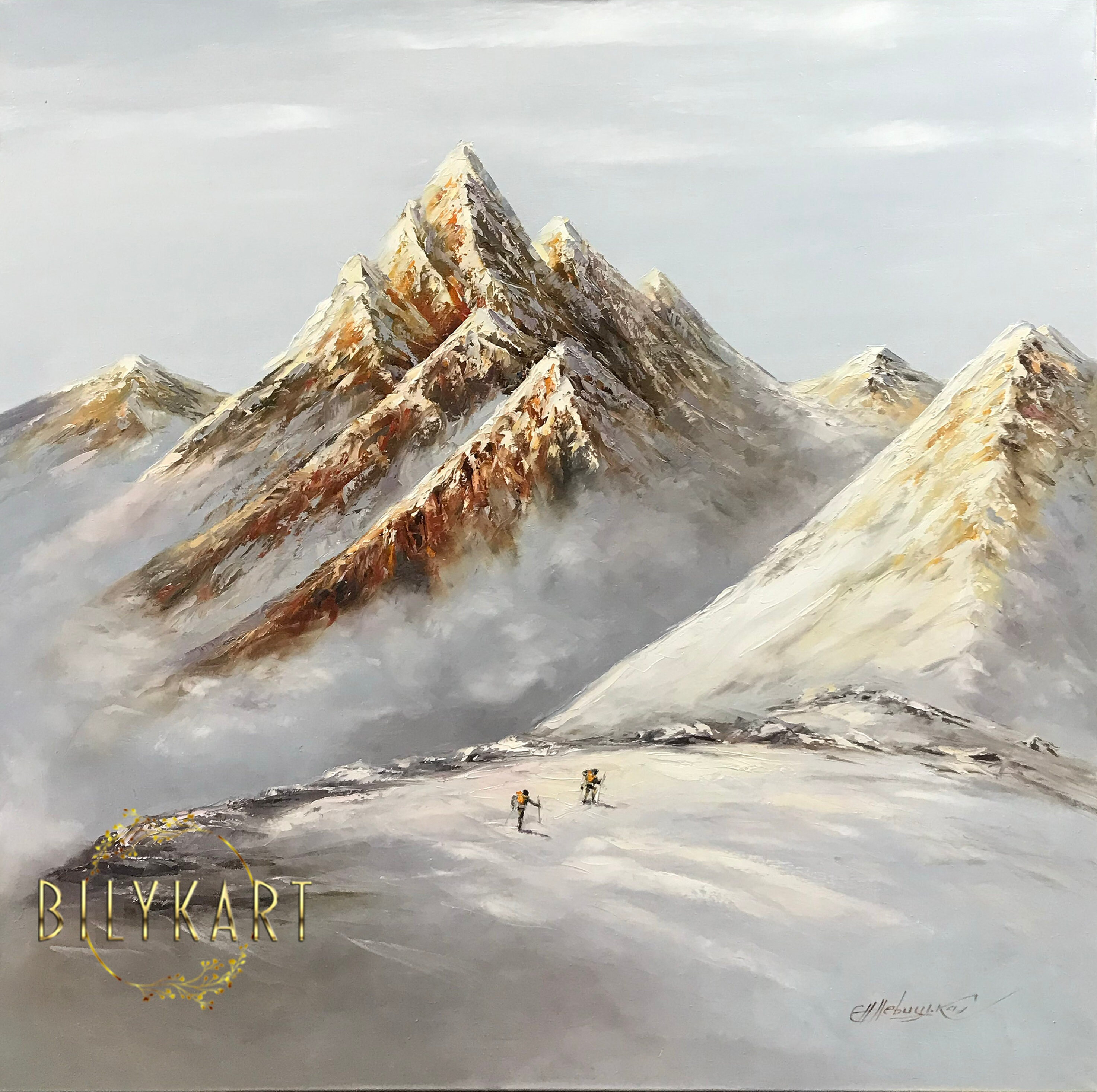 #油絵　#風景画　#山　一点もの　キャンバス　#ロッキー山脈 ロッキーマウンテンゴート、1885年頃（キャンバスに油彩）