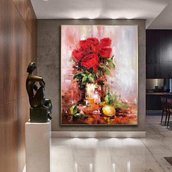 Vase Of Roses Painting