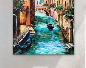 Paint by Number Kits for Adult Beginner Kids, Ride on Gondolas Along The  Gand Canal in Venice Italy DIY Digital Oil Painting Kit Framed Canvas Kit