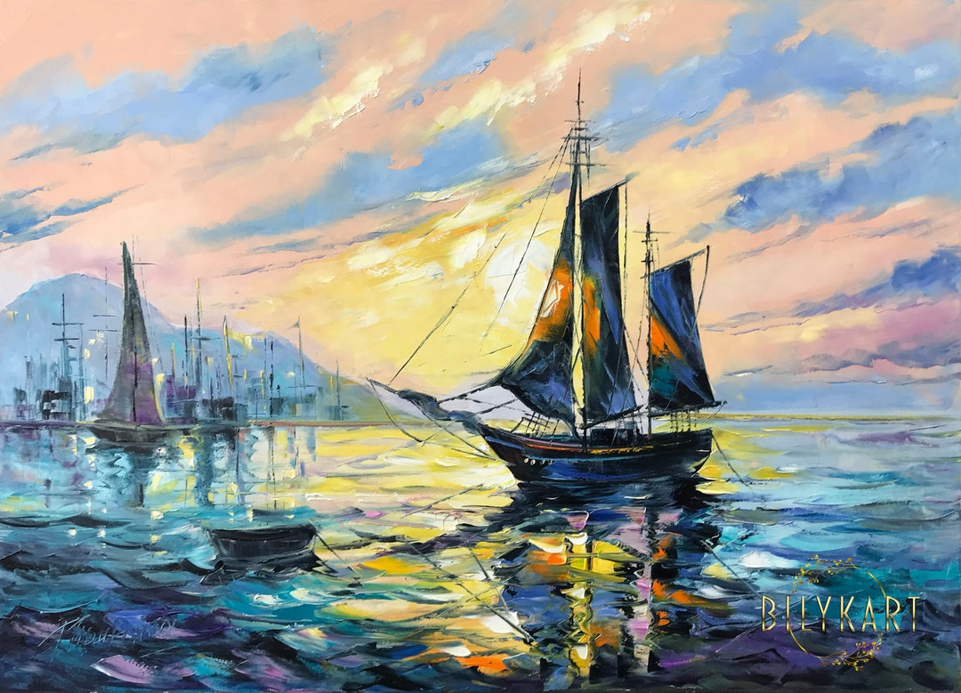 Sailboat Painting Abstract Sail Boat Wall Art Painting Sailboat In The Sailboat Painting Abstract Sail Boat Wall Art Painting Sailboat In The