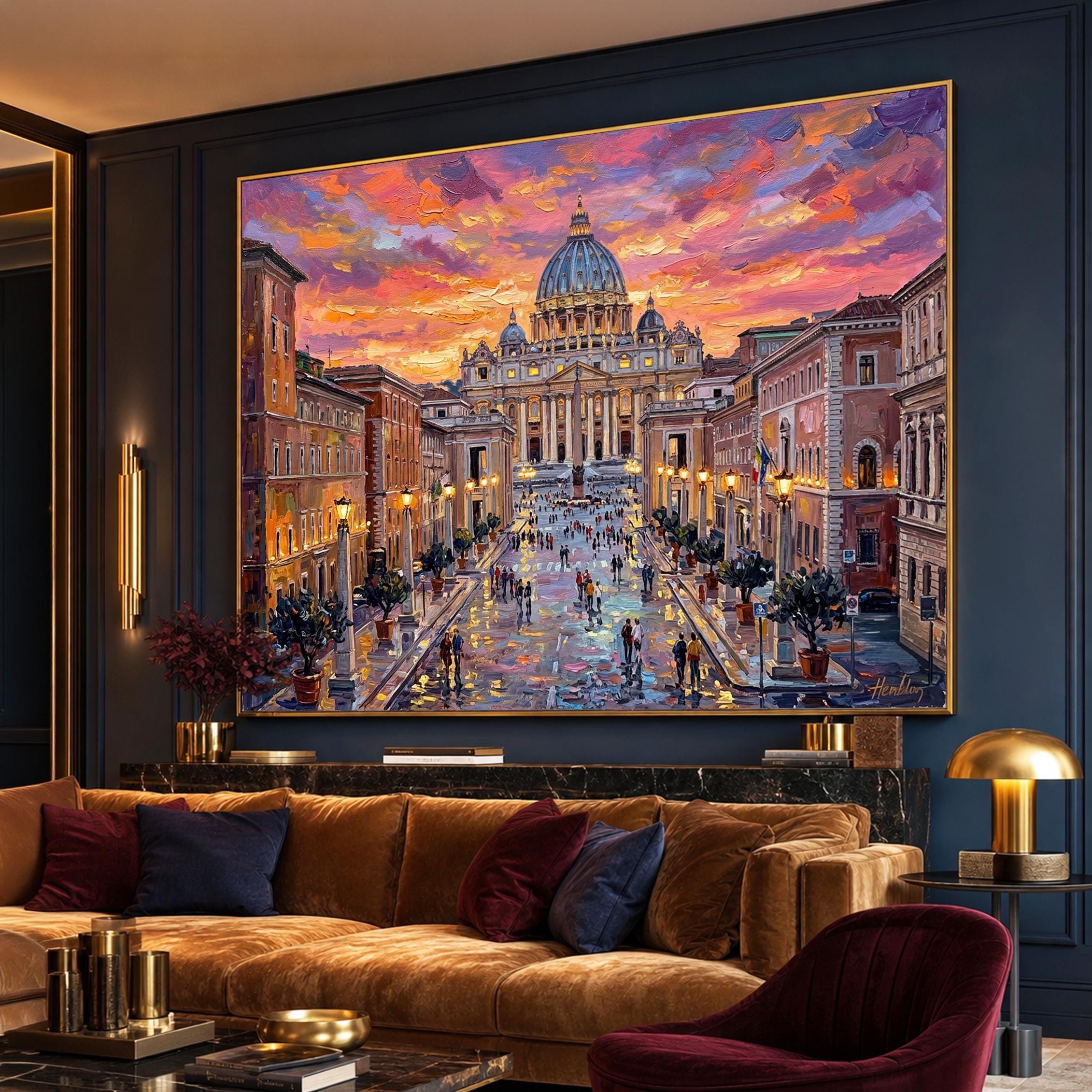 バチカン市国油絵、サン・ピエトロ大聖堂のオリジナル壁画、イタリア