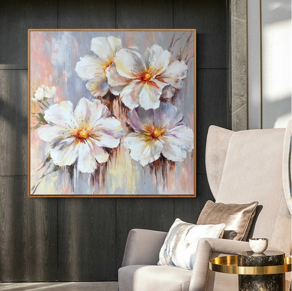Nordic Rose Flower Canvas Wall Art Print Black White Woman Painting Room  Decor