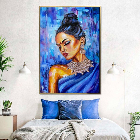 Blue 2024 lady painting
