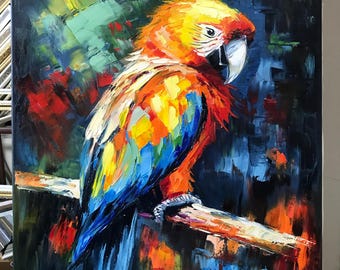 油絵　専用　小鳥さんのかくれんぼ１　見つけようとしている小鳥 il_340x270.7110066962_kcgj.jpg