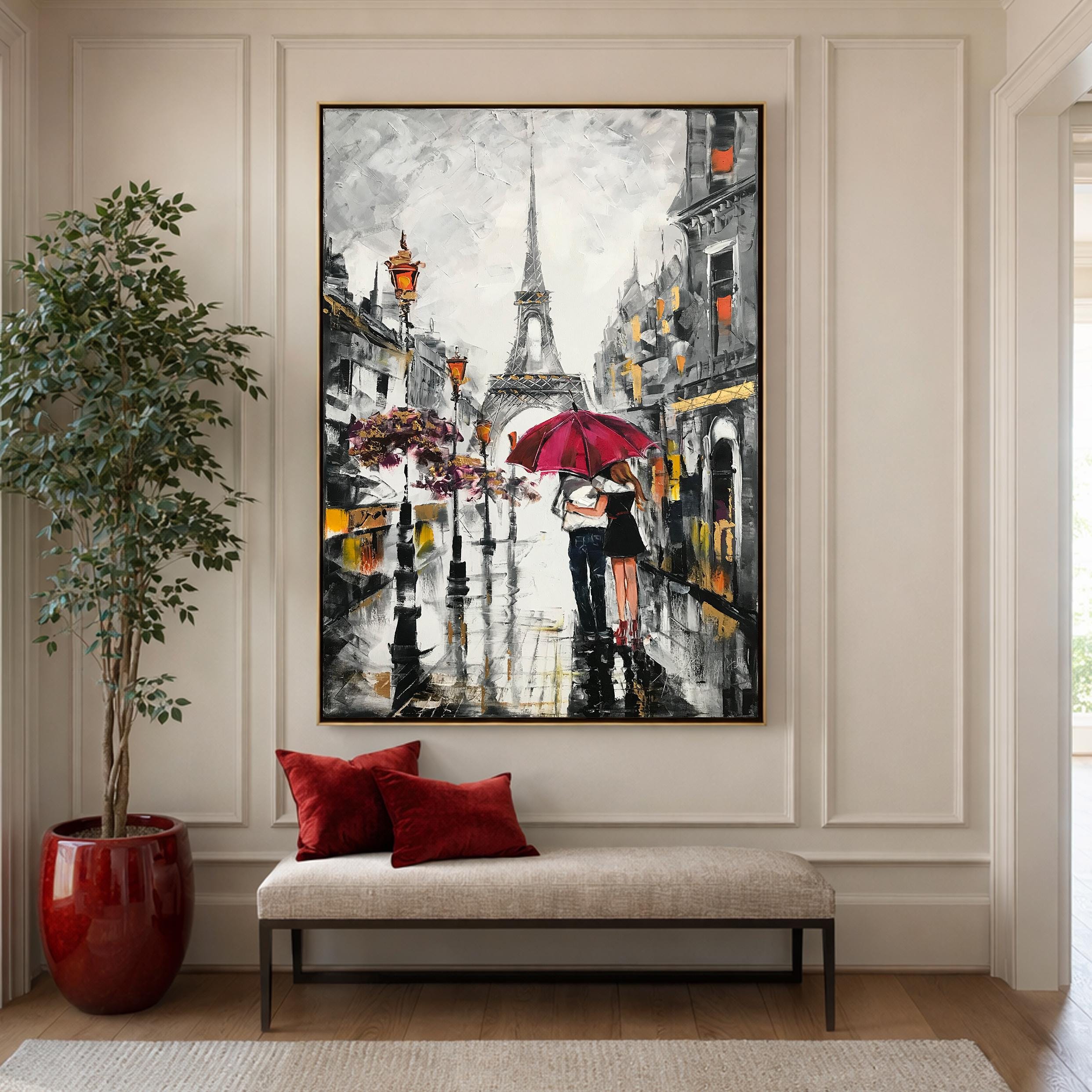 Coperta In Pile Sherpa Con Torre Eiffel 150x150 Cm – Morbida Plaid Tema Parigi Per Divano E Letto, Regalo Romantico
