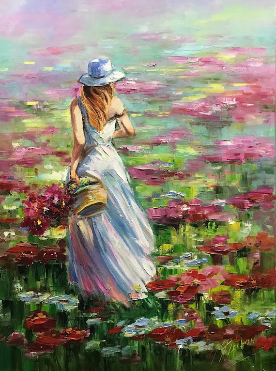 Art & Collectibles summer landscape landscape painting living room