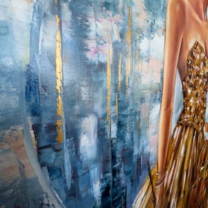 Gorgeous Girl With Violin Oil Painting Abstract Woman Wall Art - Etsy