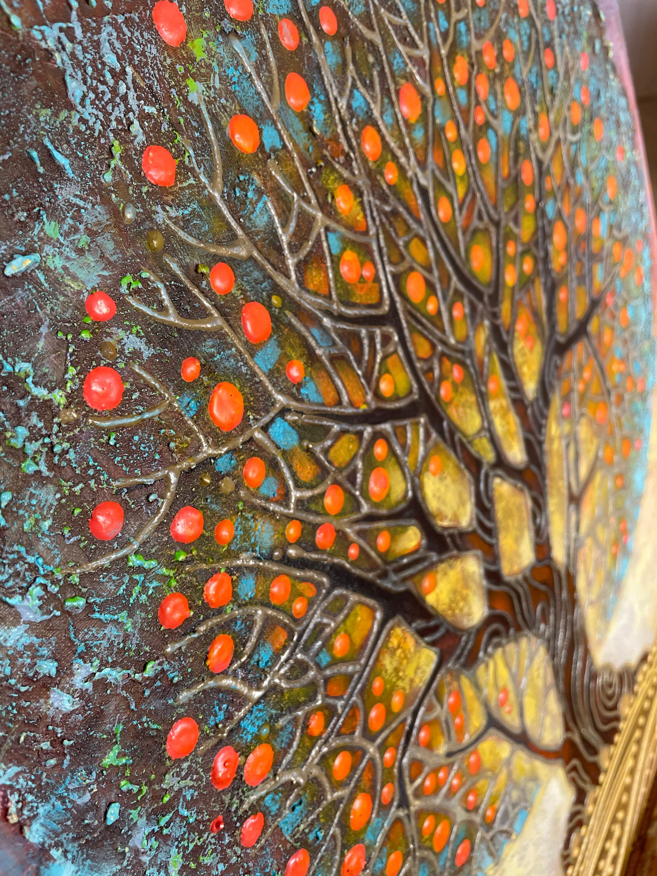 Gustav Klimt Tree of Life Painting on Canvas Apple Tree Painting