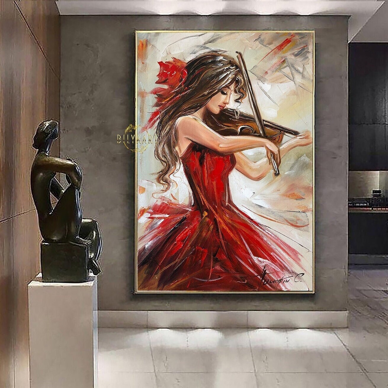 Impression rigide for Sale avec l'œuvre « Fille avec art numérique de  guitare. Fille animée. Jolie fille » de l'artiste DO-artbyDeliaO