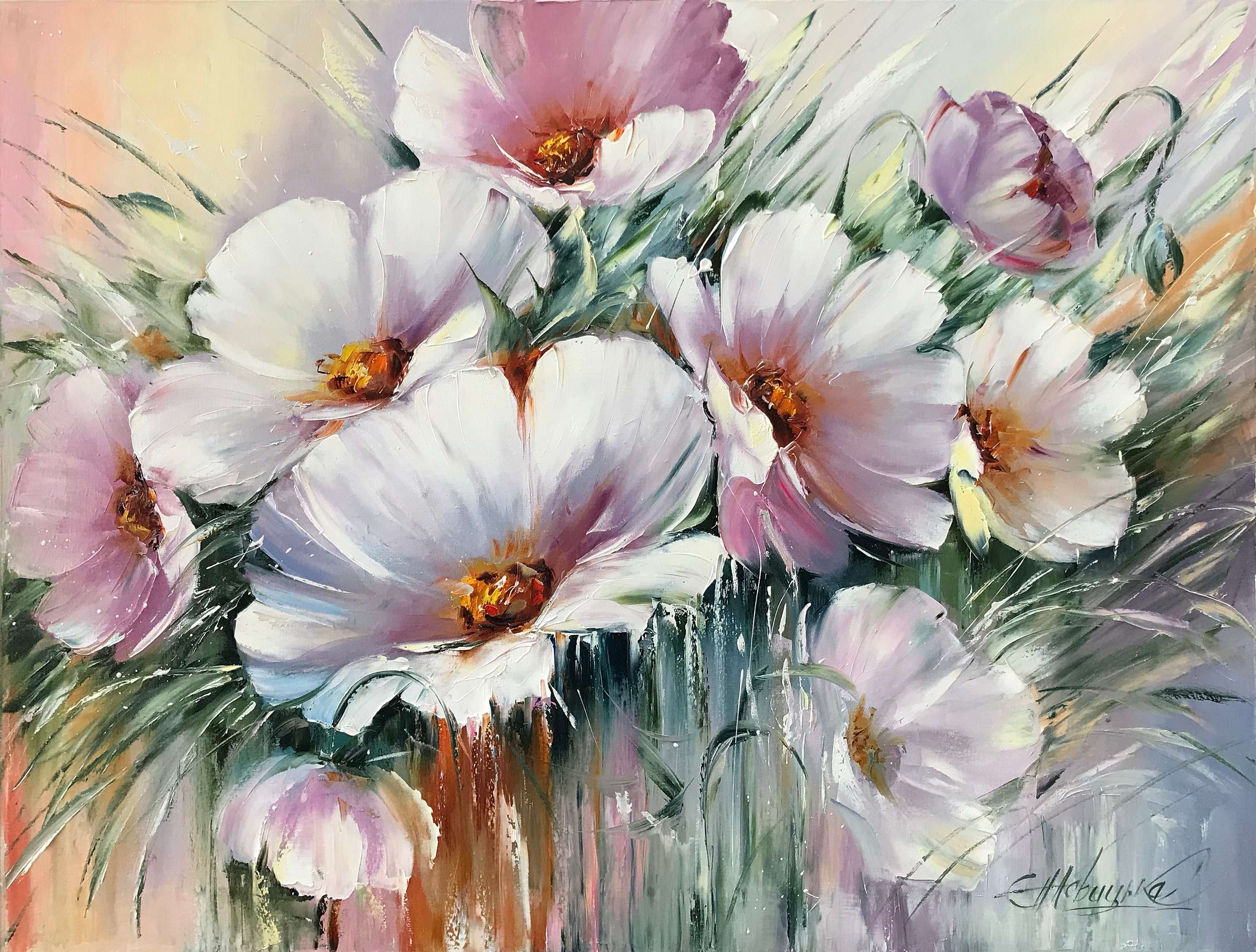 FLOWER 花　油絵アート FLOWER 花 油絵アート フラワー 油画 油絵 アート | art_okaki