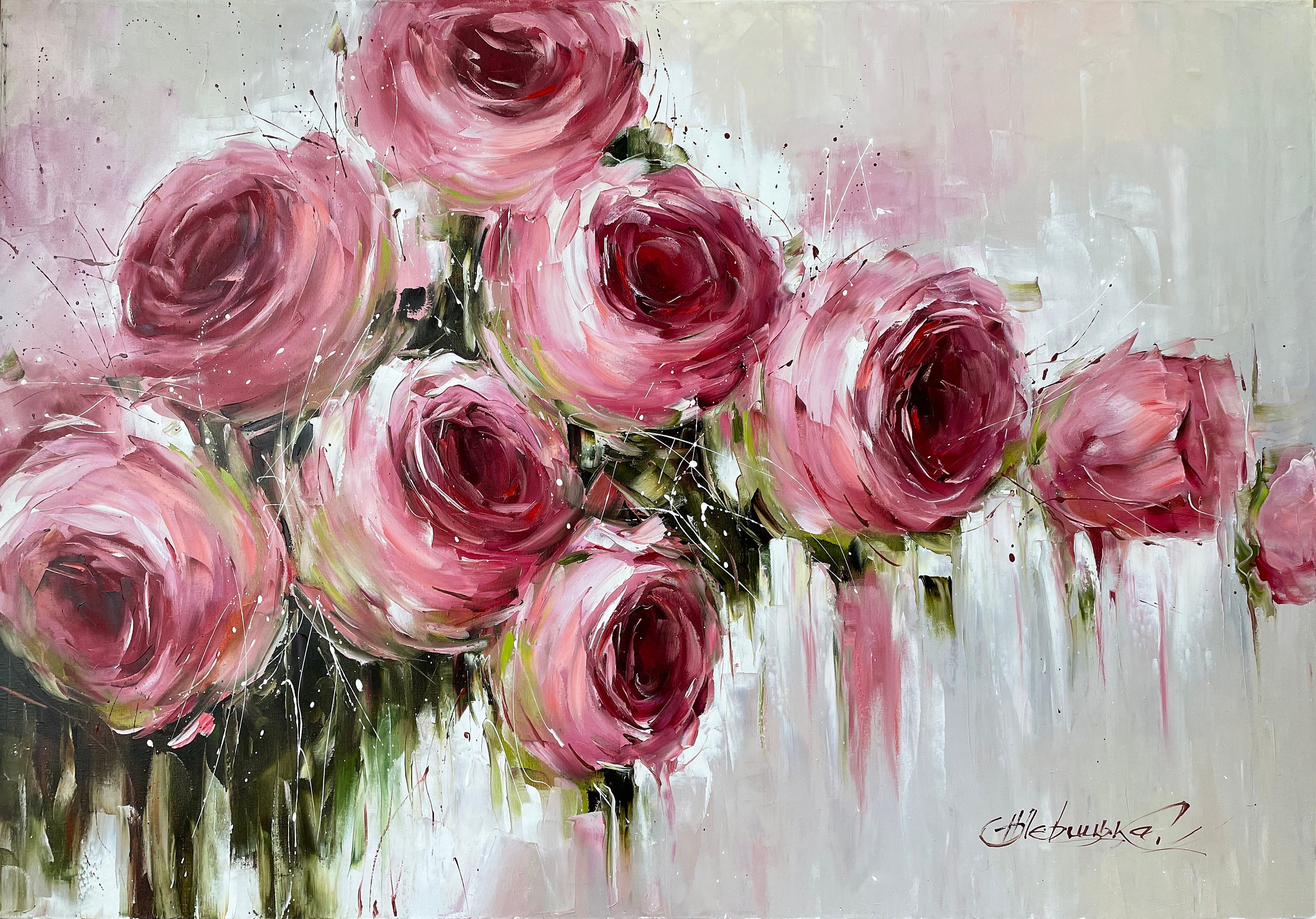Rose Oil Paintings Rose Oil Paintings