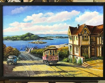 ゴールデンゲートブリッジ  ハワード・ベーレンス作　風景画絵画　サンフランシスコ il_340x270.4810311840_c0ta.jpg
