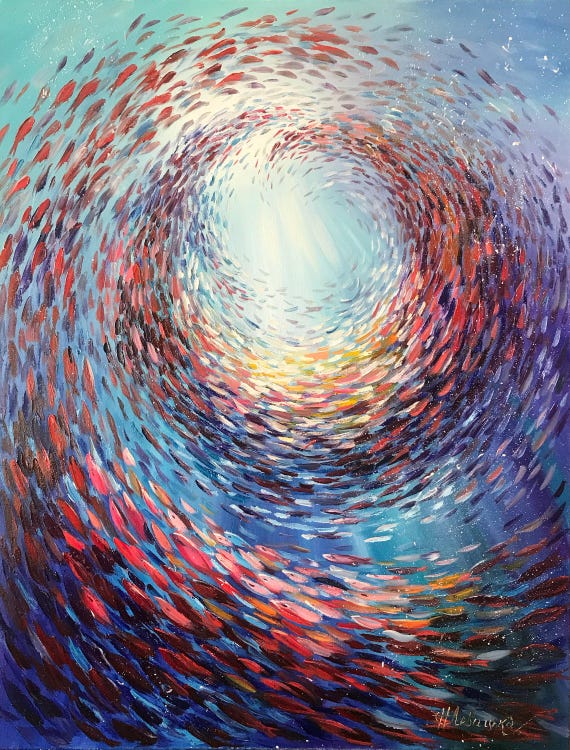 魚の群れの絵画 抽象的な海洋アート 海洋生物の絵画 魚の群れの 魚の群れの絵画 抽象的な海洋アート 海洋生物の絵画 魚の群れの