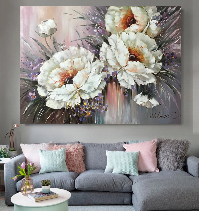 Abstract Flower Oil Painting Original Abstract Flowers - Etsy