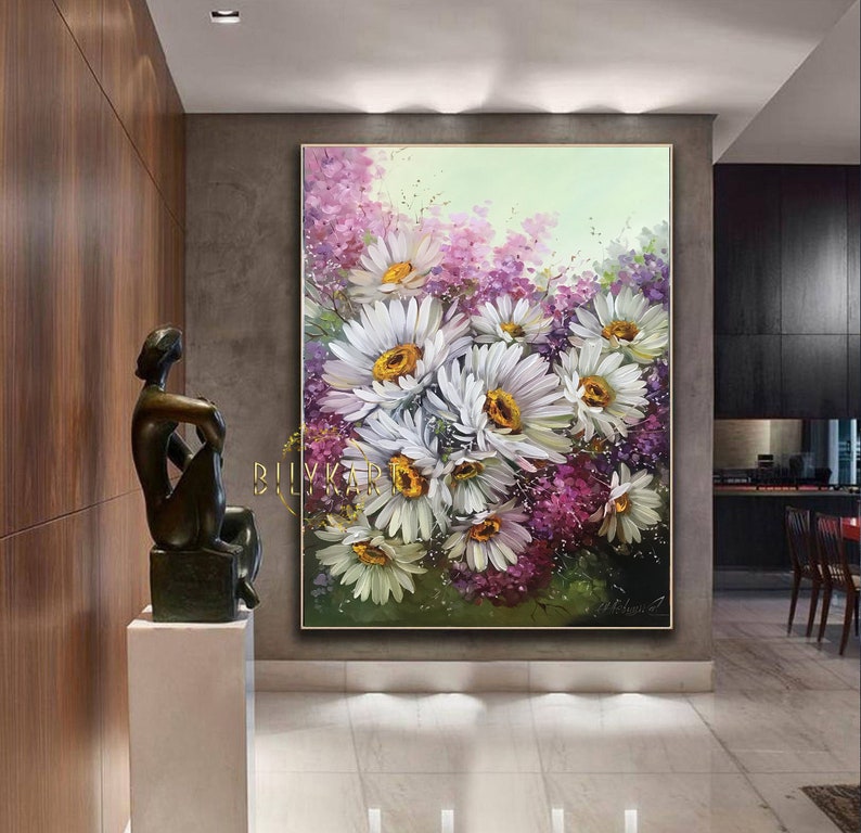 White Daisy Oil Painting Original Art Work Daisies Painting on - Etsy