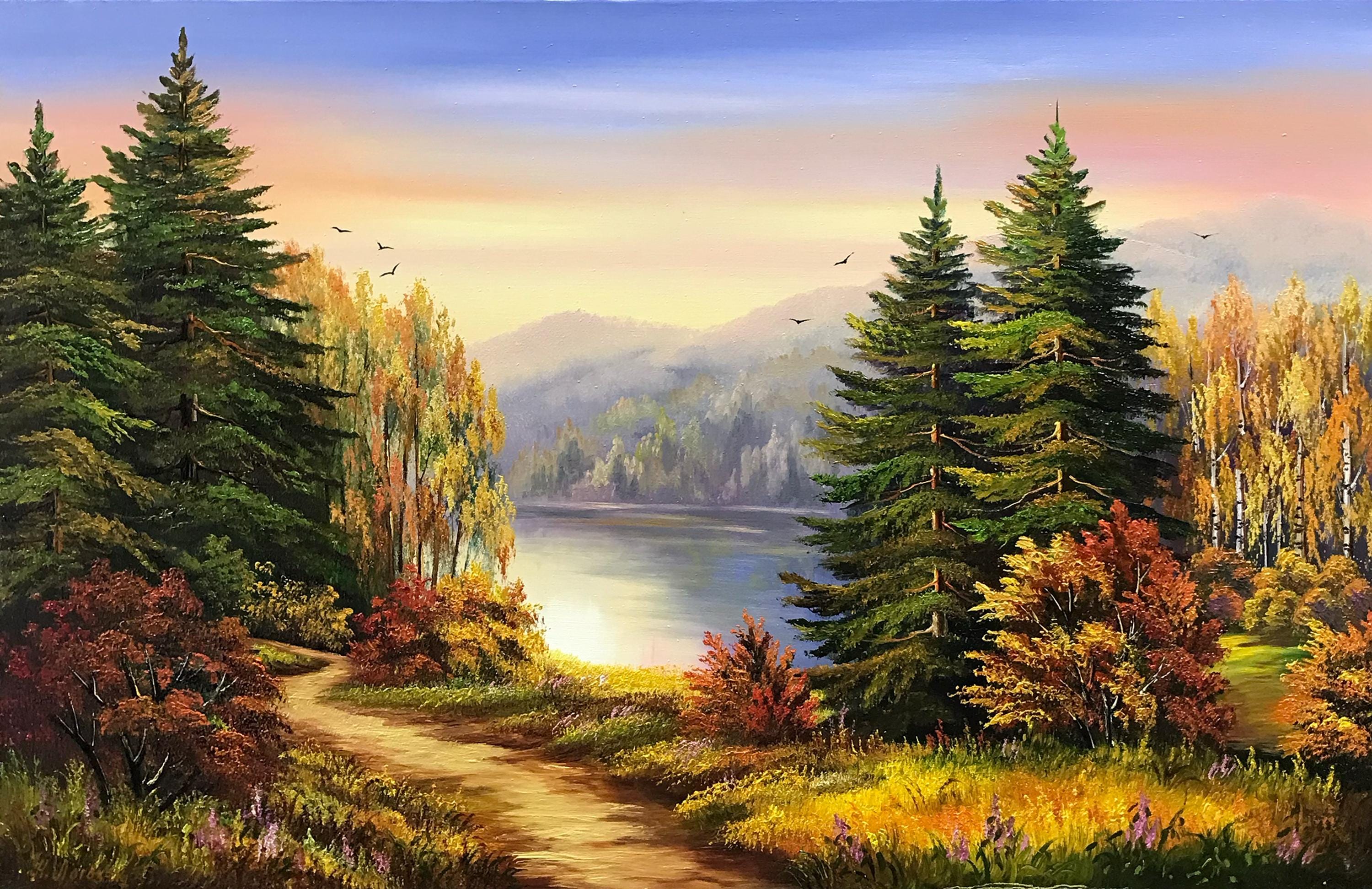Framed Landscape Painting Original Custom Landscape Painting From