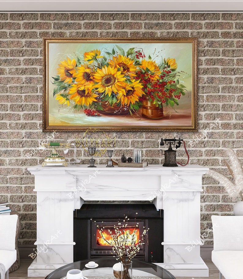 Ukrainian Sunflower Painting Original Yellow Sunflowers Art Etsy