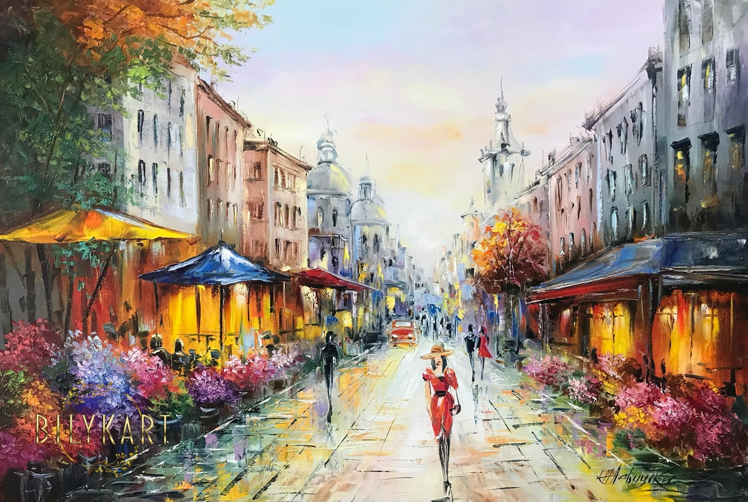フランスの街並 F4 油彩画 風景画 oil painting art il_1080xN.4767103584_5pat.jpg