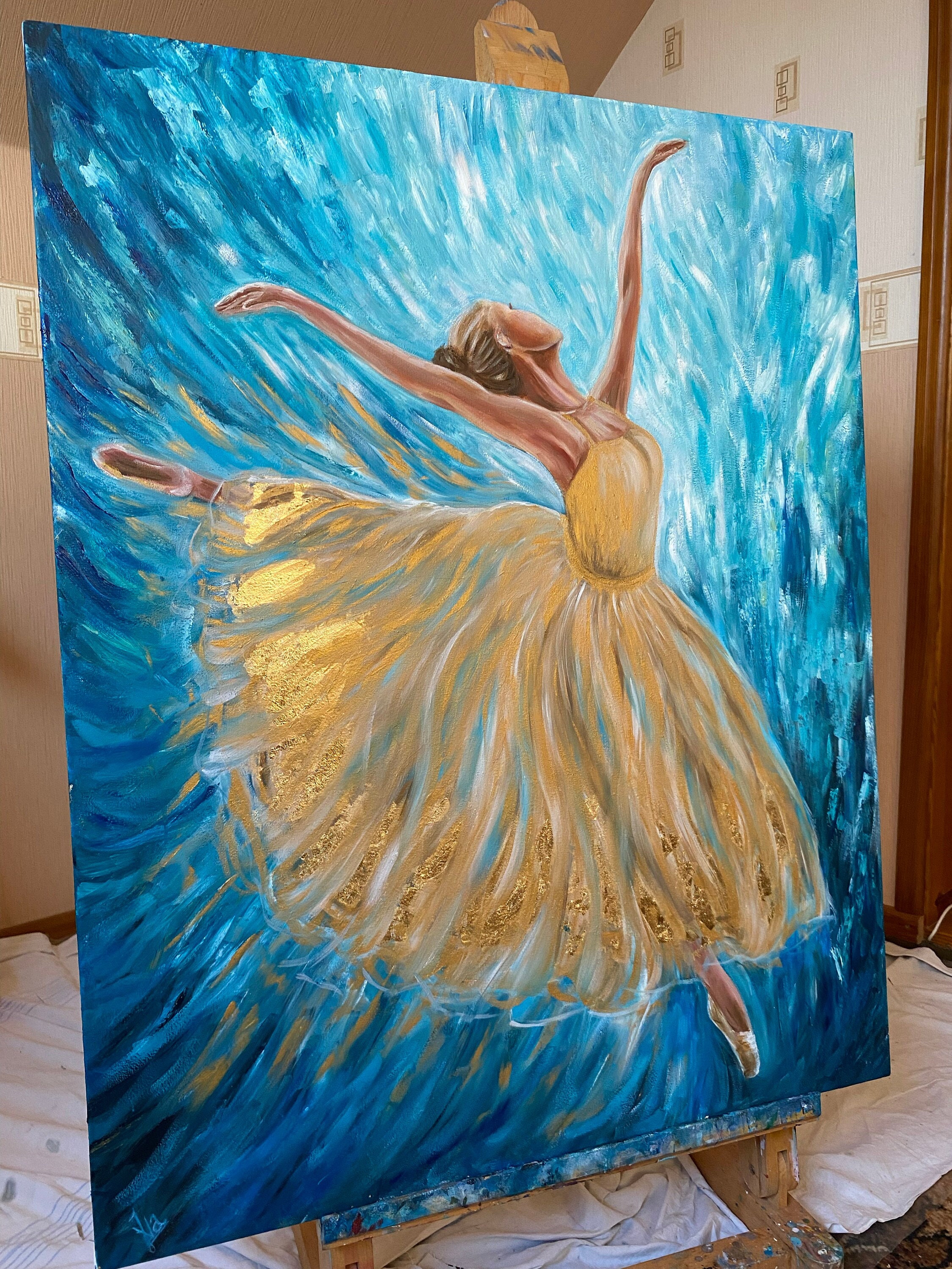 バレリーナの油彩画 額別 500x0.jpg