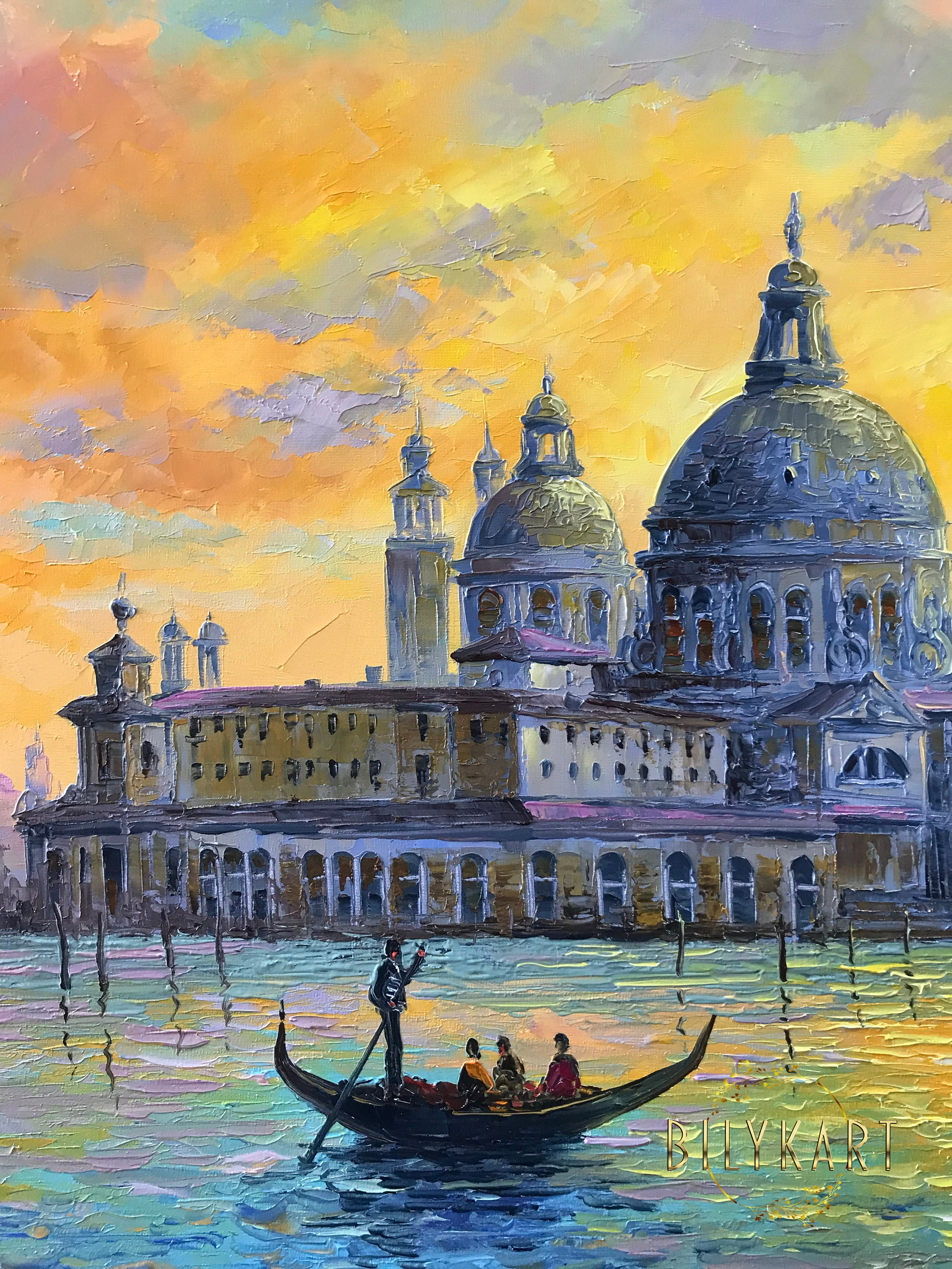輸入 イタリア額絵 ベネチア ゴンドラ