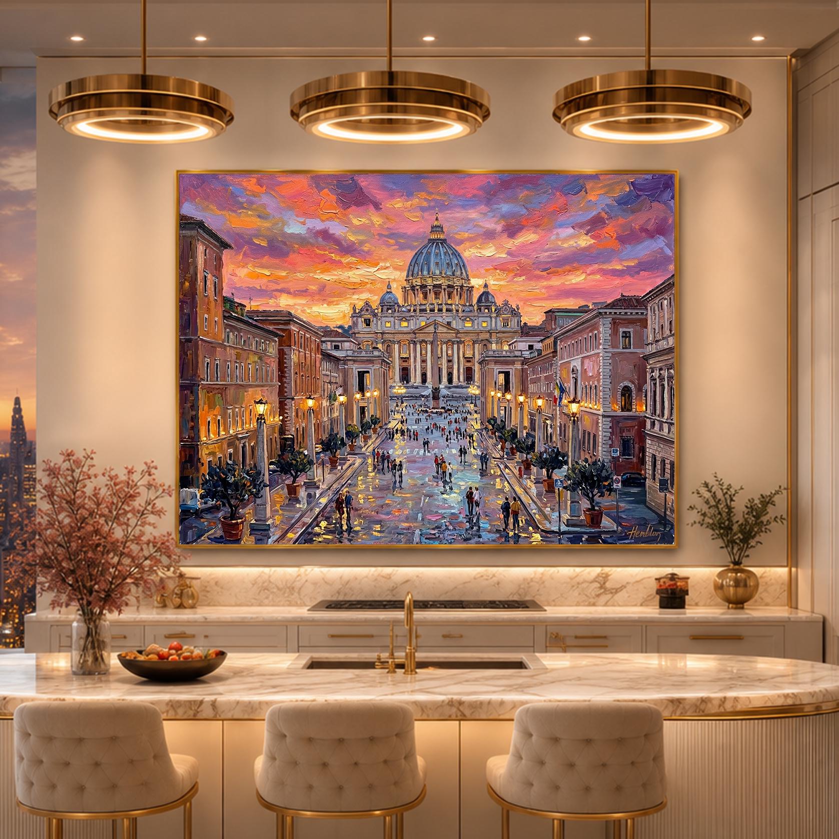 バチカン市国油絵、サン・ピエトロ大聖堂のオリジナル壁画、イタリア