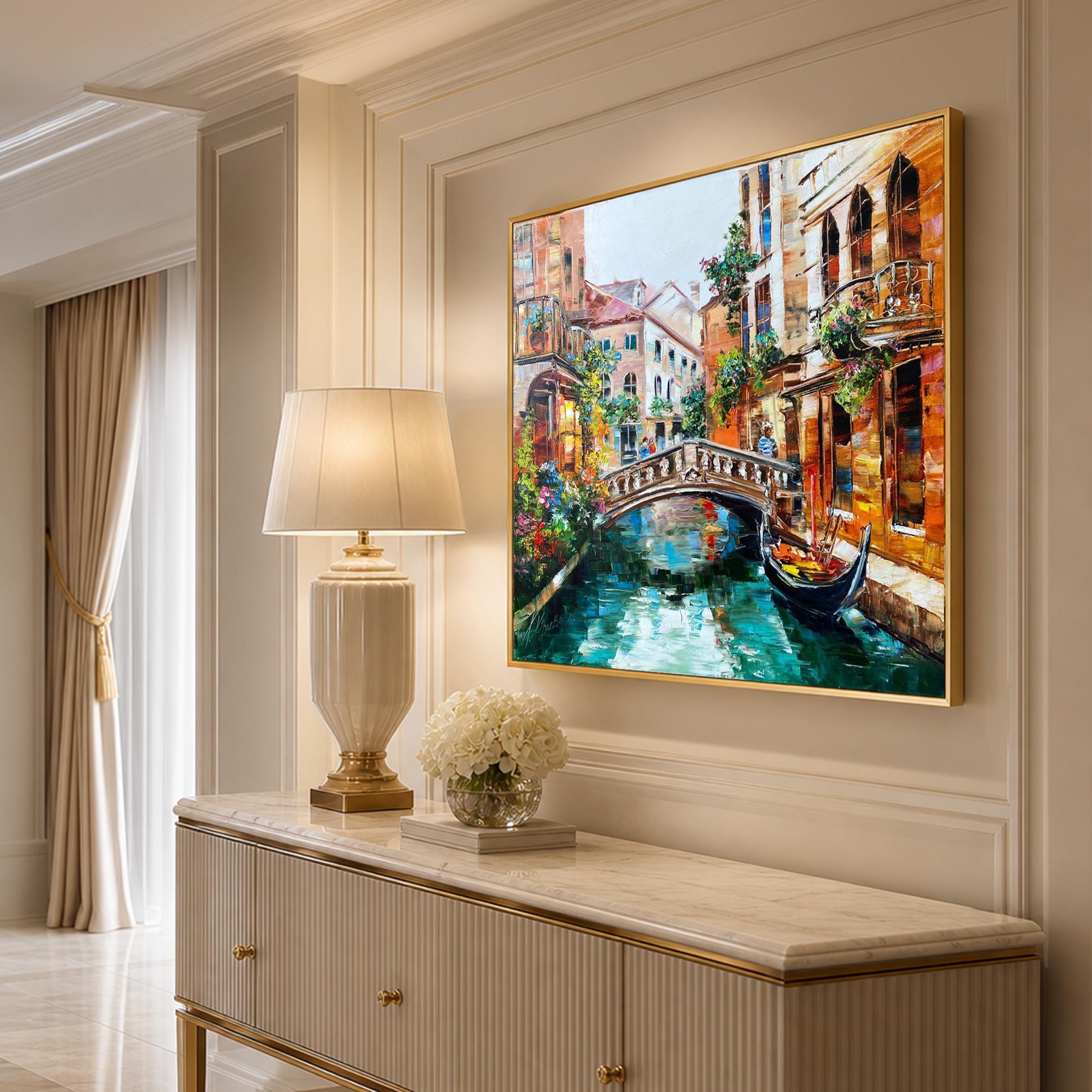ヴェネツィア油絵 オリジナル イタリア絵画 ヴェネツィア美術 イタリア