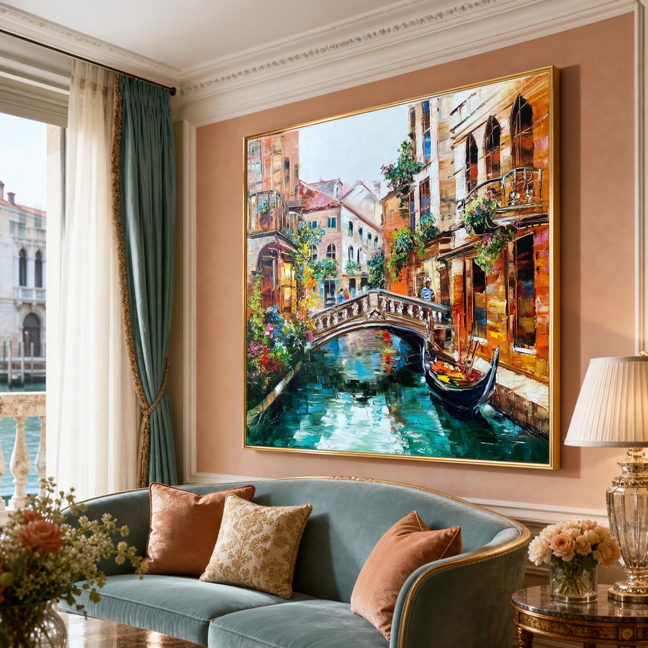 ヴェネツィア油絵 オリジナル イタリア絵画 ヴェネツィア美術 イタリア