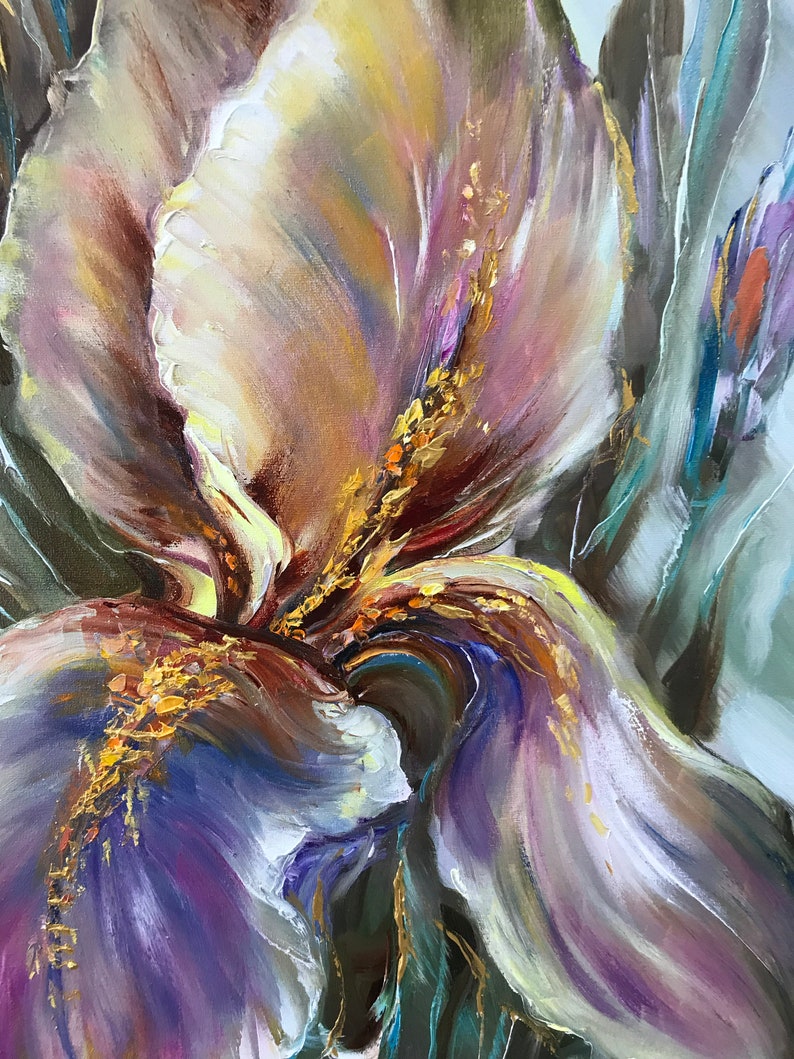 Purple Oil Painting Van Gogh Irises Wall Art Purple Iris Art Louisiana ...