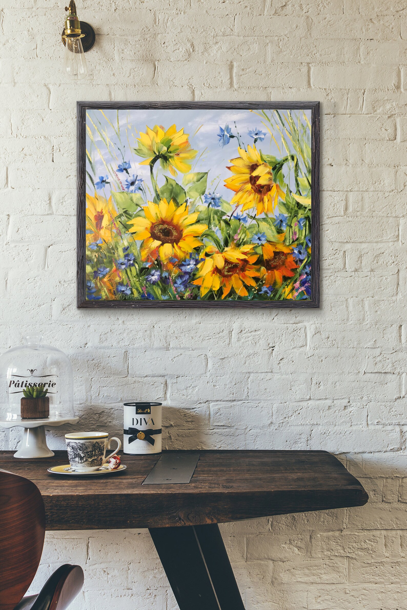 Ukraine Sunflower Oil Painting Original Art Work Sunflowers - Etsy