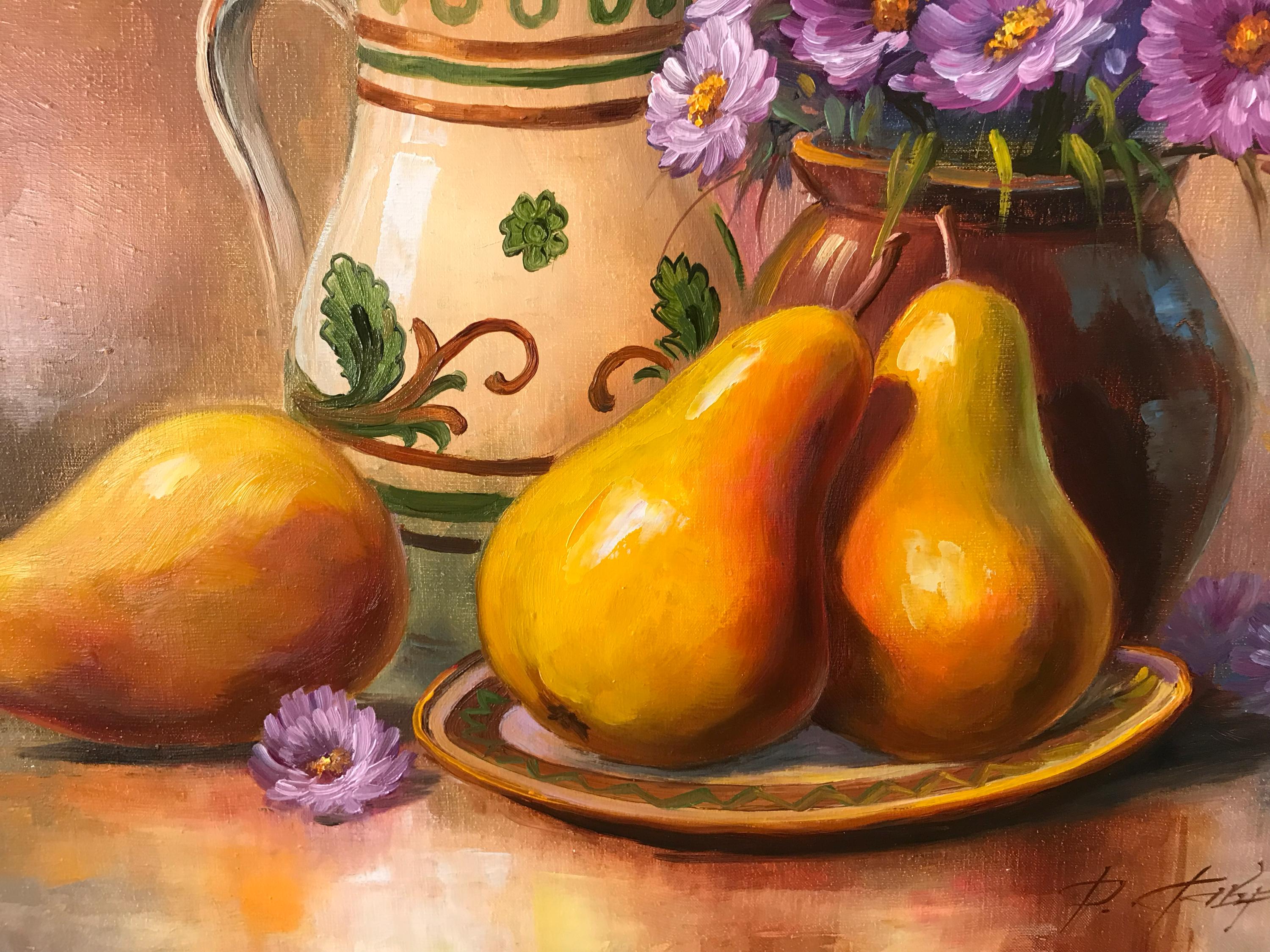 洋梨　絵画 ドイツの果実学 ナシ（洋梨） 植物画 アンティーク ボタニカル