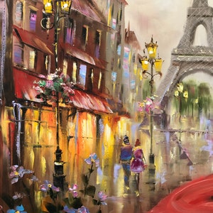 Assepoester schilderij op canvas: Emily in Paris Artwork, elegante vrouw in rode jurk muurkunst afbeelding 3