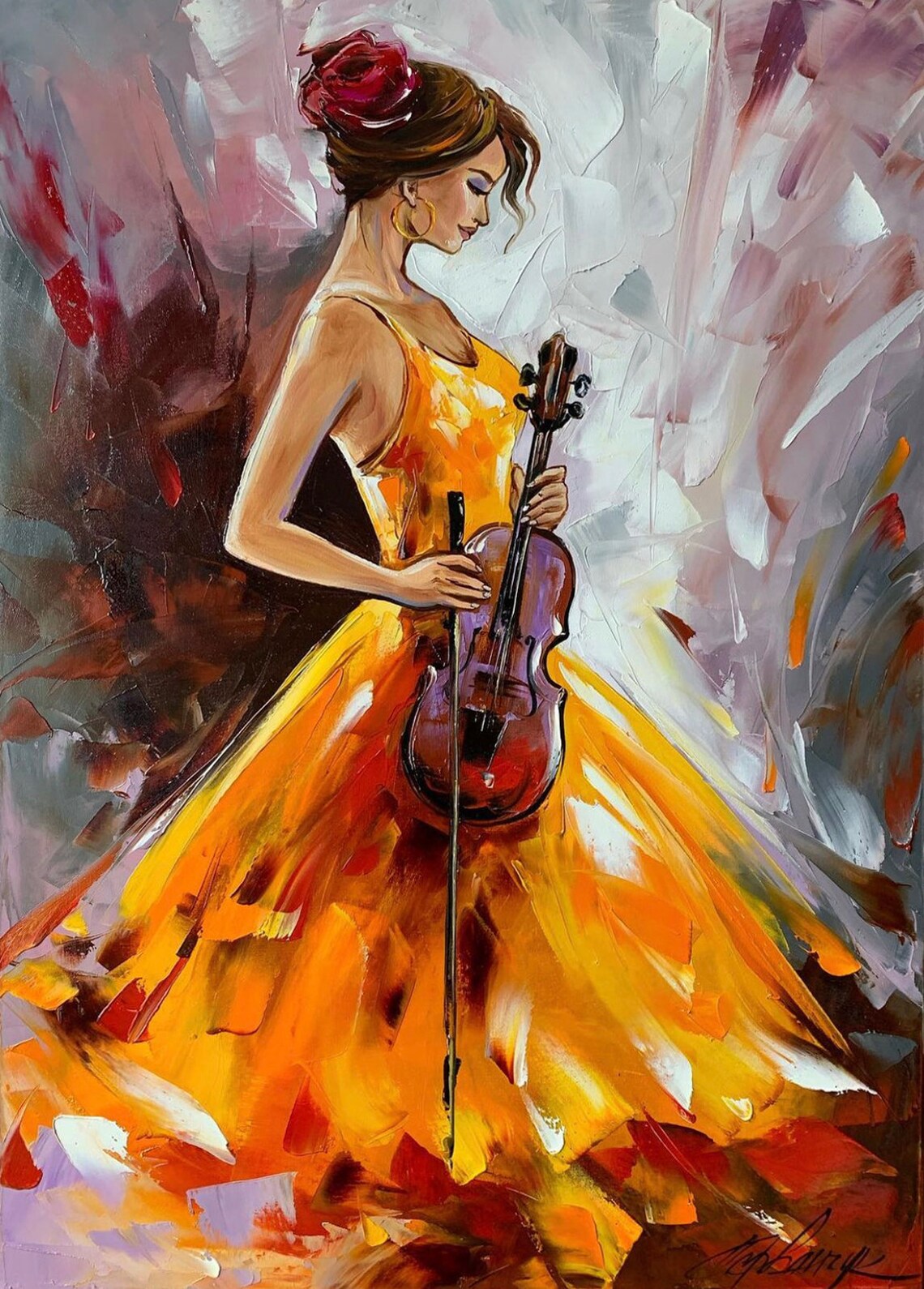 Three Girl Paintings on Canvas Set of 3 Wall Art Framed Etsy