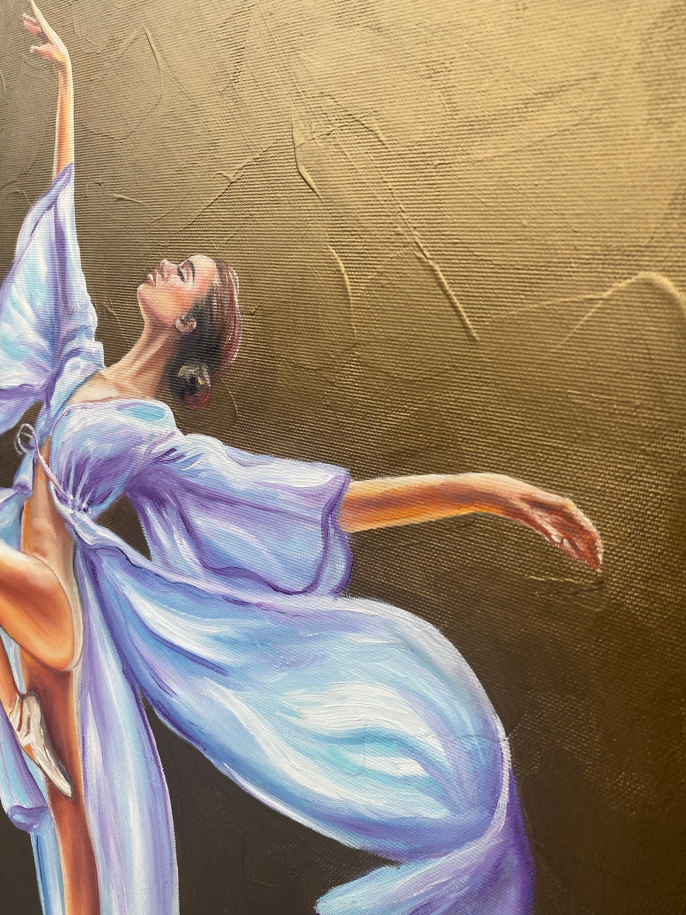 踊る女性絵画 バレリーナ キャンバスアート 社交ダンスアート